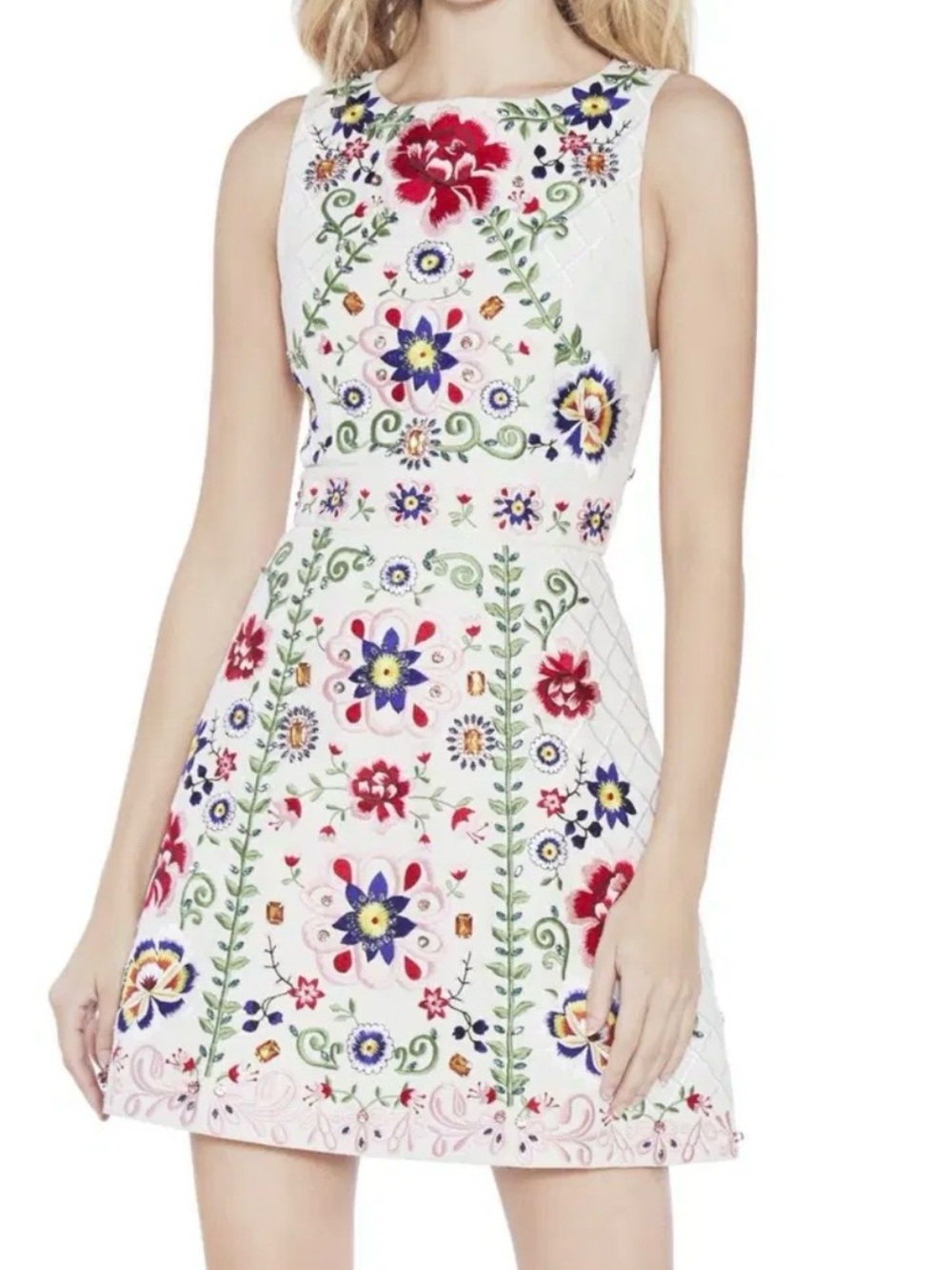 Alice + Olivia Lindsey Embroidered and Embellished Mini Dress - Picture 7 of 9